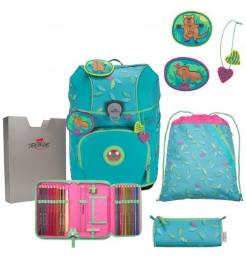 Школьный ранец DerDieDas ErgoFlex Tiny Superflash Buttons &quot;Рай&quot;