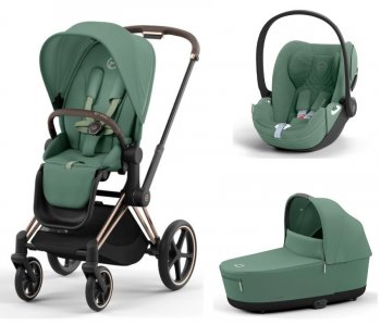 Коляска 3 в 1 Cybex Priam и e-Priam IV Leaf Green (шасси на выбор)