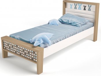 Детская кровать №1 ABC King MIX Bunny 190х90 голубой
