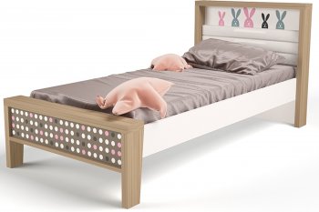 Детская кровать №1 ABC King MIX Bunny 190х90 розовый