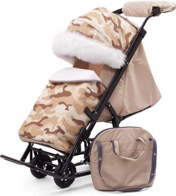 Санки-коляски Pikate Military Compact Бежевый
