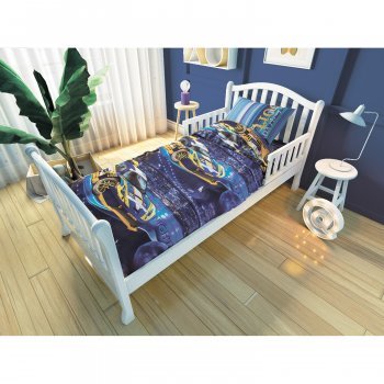 Комплект постельного белья для подростковой кровати Nuovita Неон 2 предмета темно-синий