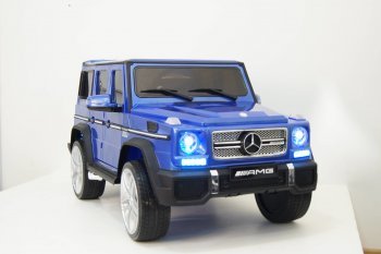 Детский электромобиль Rivertoys Mercedes-Benz G-65 AMG (лицензия) (Ривертойс) Синий глянец