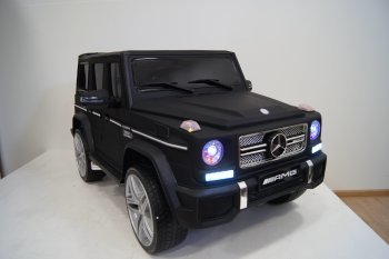 Детский электромобиль Rivertoys Mercedes-Benz G-65 AMG (лицензия) (Ривертойс) черный матовый 
