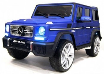 Детский электромобиль Rivertoys Mercedes-Benz G-65 AMG (лицензия) (Ривертойс) синий матовый
