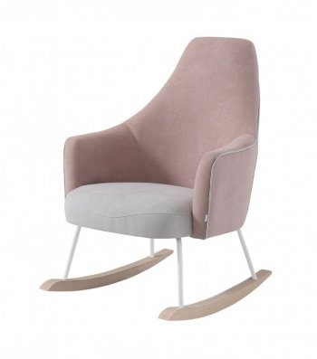 Кресло-качалка Micuna Wing/Moom waterwood текстиль pink tierra/light grey