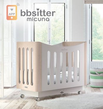 Кроватка 120x60 Micuna BabySitter white/water wood
