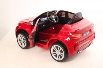 Детский электромобиль Rivertoys BMW X6M JJ2199 (ЛИЦЕНЗИОННАЯ МОДЕЛЬ) с дистанционным управлением Вишневый глянец
