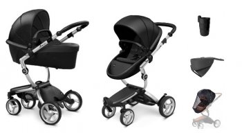 Коляска 2 в 1 Mima Xari 4G Black (Starter Pack и шасси на выбор) шасси Aluminum 4G