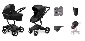 Коляска 2 в 1 Mima Xari 4G Black (Starter Pack и шасси на выбор)