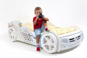Детская кровать-машина ABC King (Advesta) Bears (160х90) Отсутствует: подсветка, звук и подъемный механизм