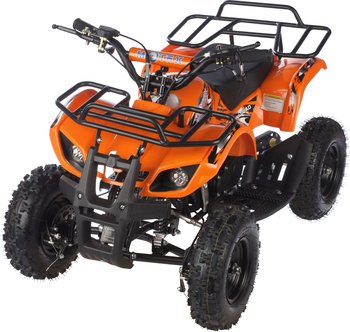 Квадроцикл детский бензиновый MOTAX ATV Mini Grizlik Х-16 Big Wheel с Механическим стартером Черно-оранжевый