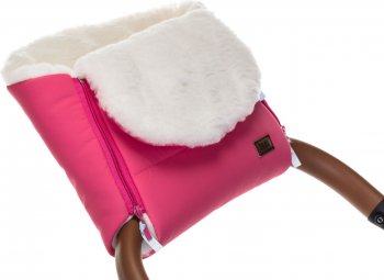 Муфта меховая для коляски Nuovita Vichingo Bianco Rosa/Розовый