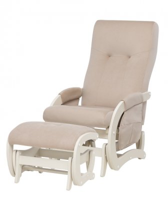 Кресло для кормления Milli Кьяра с карманами и пуфом