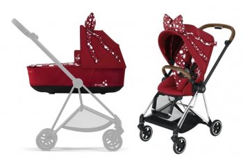 Коляска 2 в 1 Cybex Mios Lux Jeremy Scott Petticoat Red шасси Chrome Brown