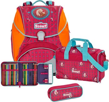 Школьный рюкзак Scout Sunny Exklusiv Скакун с наполнением 4 предмета Скакун