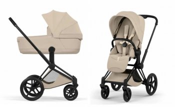 Коляска 2 в 1 Cybex Priam V Сozy Beige (шасси на выбор) шасси Matt Black