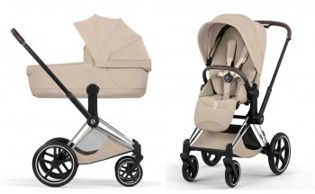 Коляска 2 в 1 Cybex Priam V Сozy Beige (шасси на выбор) шасси Chrome Brown