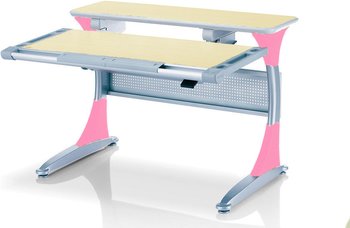 Детский стол-парта эргономичный Comf-pro Harvard BD-333 Белый дуб/Розовый/Без кабинета
