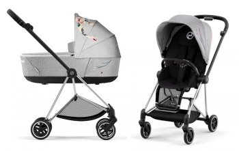 Коляска 2 в 1 Cybex Mios III FE Koi Crystallized (шасси на выбор) шасси Chrome Black