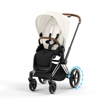 Прогулочная коляска Cybex Priam и e-Priam IV Off White (шасси на выбор) шасси e-Priam Chrome Brown