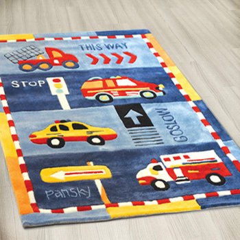 Детский ковёр в комнату Pansky Городской транспорт (120*180) Городской транспорт