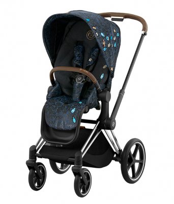 Прогулочная коляска Cybex Priam и e-Priam IV Jewels of Nature (шасси на выбор) шасси Chrome Brown