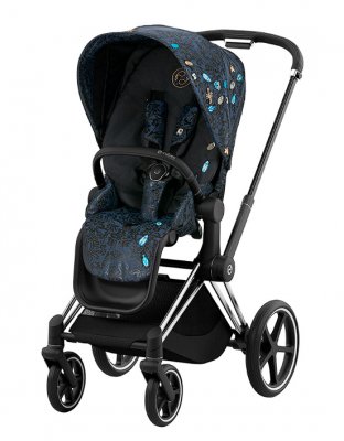 Прогулочная коляска Cybex Priam и e-Priam IV Jewels of Nature (шасси на выбор) шасси Chrome Black