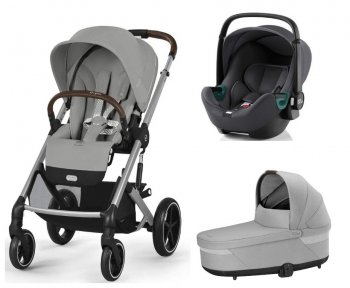 Коляска 3 в 1 Cybex Balios S Lux 2025 на шасси Silver