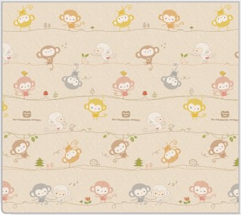 Детский коврик Parklon Prime Living "Озорные мартышки /Слоники за хвостики" 180x200x1 см