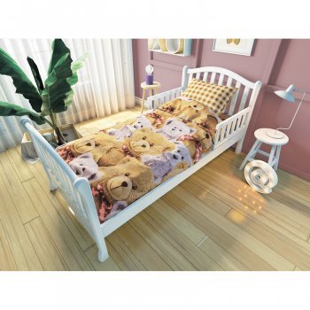 Комплект постельного белья для подростковой кровати Nuovita Мишки 2 предмета При покупке отдельно