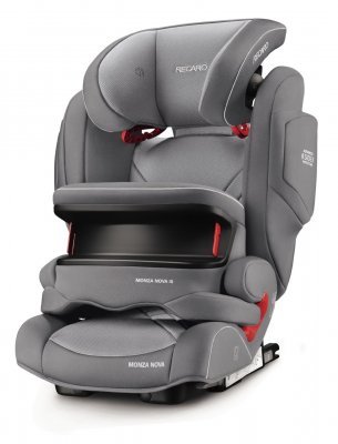 Автокресло детское Recaro с динамиками Monza Nova IS seatfix (Рекаро Монза Нова АйЭс) Alluminum Grey