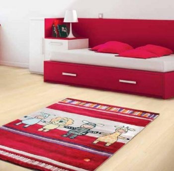 Детский ковёр в комнату Pansky 4 друга (красный) (120*180) 4 друга (красный) 
