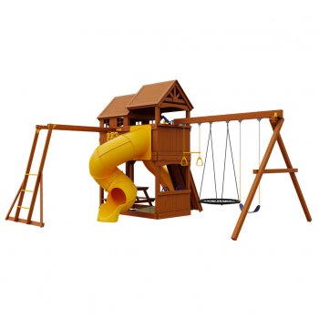 Детский игровой комплекс Newsunrise c винтовой горкой и рукоходом