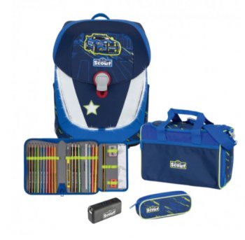 Школьный рюкзак Scout Sunny II Exklusiv Safety Light Полицейский разворот