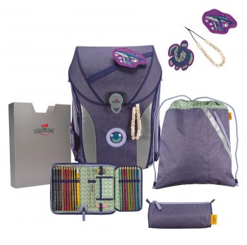 Школьный ранец DerDieDas ErgoFlex Max Exclusive Eco Buttons &quot;Моя планета&quot;