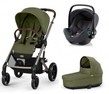 Коляска 3 в 1 Cybex Balios S Lux 2025 на шасси Taupe