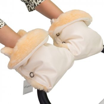Муфта-рукавички для коляски Esspero Olsson (100% овечья шерсть) Cream