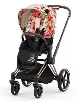 Прогулочная коляска Cybex Priam и e-Priam IV FE Spring Blossom Light