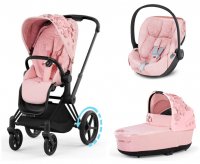 Коляска 3 в 1 Cybex Priam и e-Priam IV FE Simply Flowers Pale Blush 1