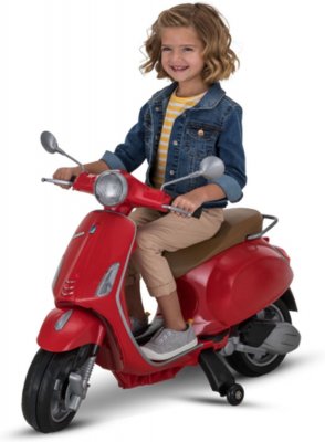 Мотороллер «Vespa Scooter Ride-On» скутер Kid Trax Красный