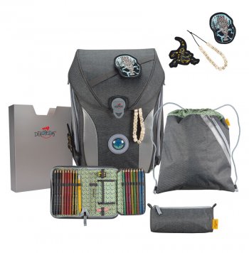 Школьный ранец DerDieDas ErgoFlex Max Exclusive Eco Buttons &quot;Мой мир&quot;