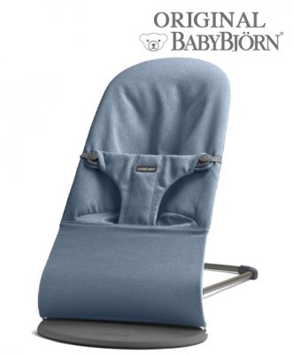 Детский шезлонг BabyBjorn Bliss Woven Melange 0060.33/ Blue Melange