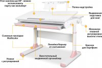 Комплект стол-парта Mealux Edmonton Multicolor (BD-610) и кресло Mealux Ortoback Plus (Y-508 Plus) 3