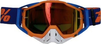 Очки для мотокросса MOTAX 100% оранжевые с синим