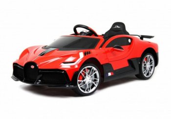 Детский электромобиль Bugatti Divo (HL338) (ЛИЦЕНЗИОННАЯ МОДЕЛЬ) с дистанционным управлением красный
