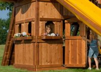 Закрытый нижний домик Rainbow Play Systems (Clubhouse Lower-Level Playhouse) 1