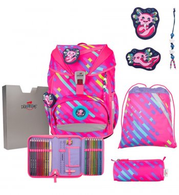 Школьный ранец DerDieDas ErgoFlex Neon Buttons &quot;Гусеница&quot;