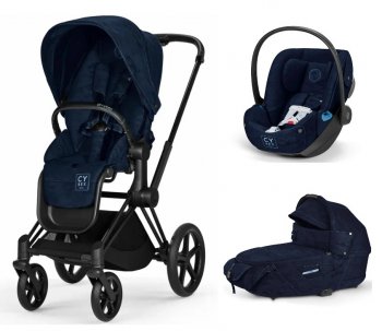 Коляска 3 в 1 Cybex PRIAM IV Rebellious Luxury Denim Blue