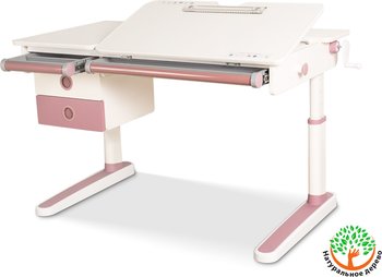 Детский стол-парта Mealux Oxford (BD-930) Розовый/С тумбой